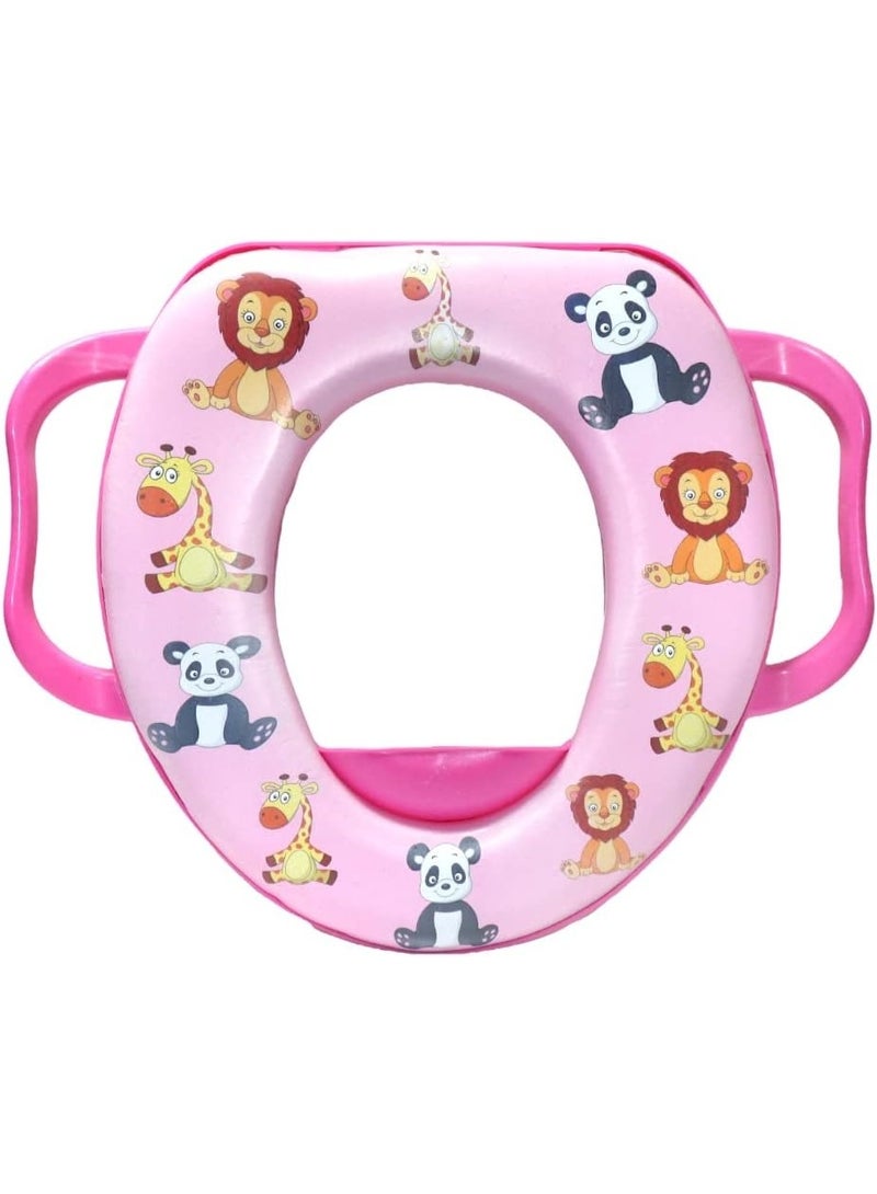 مقعد تدريب ناعم للأطفال مع مقبض جانبي - مقعد تدريب مريح للأطفال الصغار مانع للانزلاق، مناسب للأولاد والبنات - تصميم مريح متعدد الأشكال - Image 4